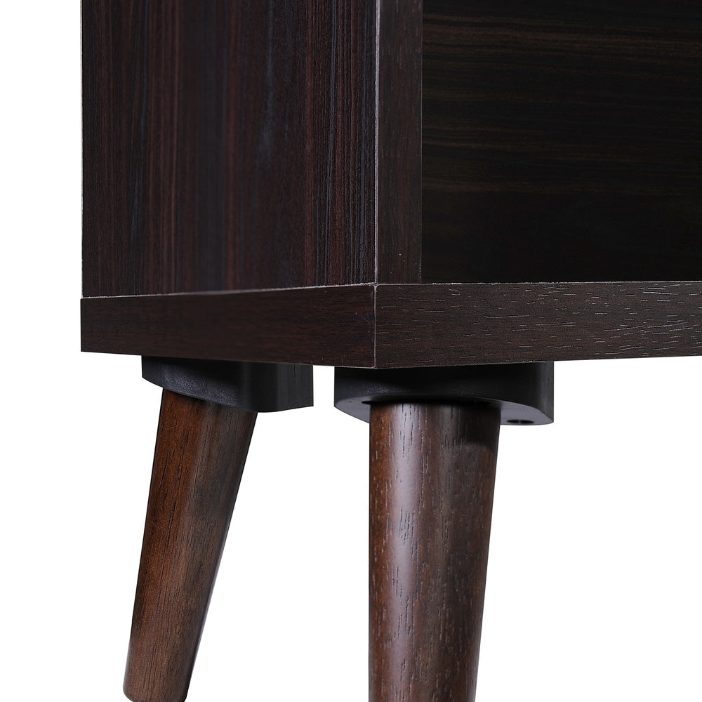 Doneva Mid Century 2 Piece Faux Wood and Rubber Wood Entertainment Center Set by Christopher Knight Home