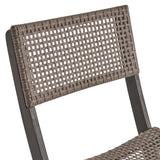 Hillside Outdoor Acacia Wood Foldable Bistro Chairs with Wicker Seating (Set of 2) by Christopher Knight Home