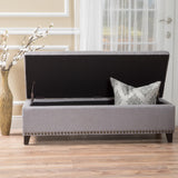 Isra Fabric Storage Ottoman Bench by Christopher Knight Home