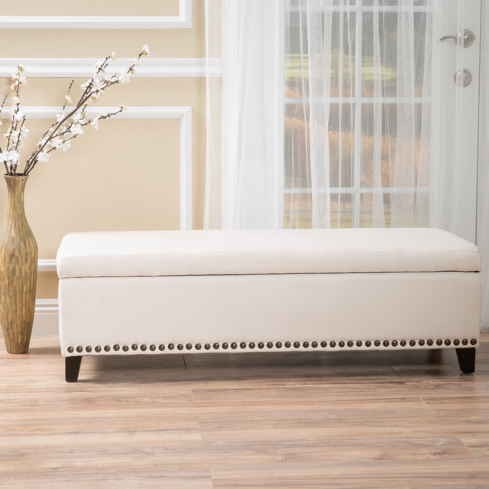 Isra Fabric Storage Ottoman Bench by Christopher Knight Home