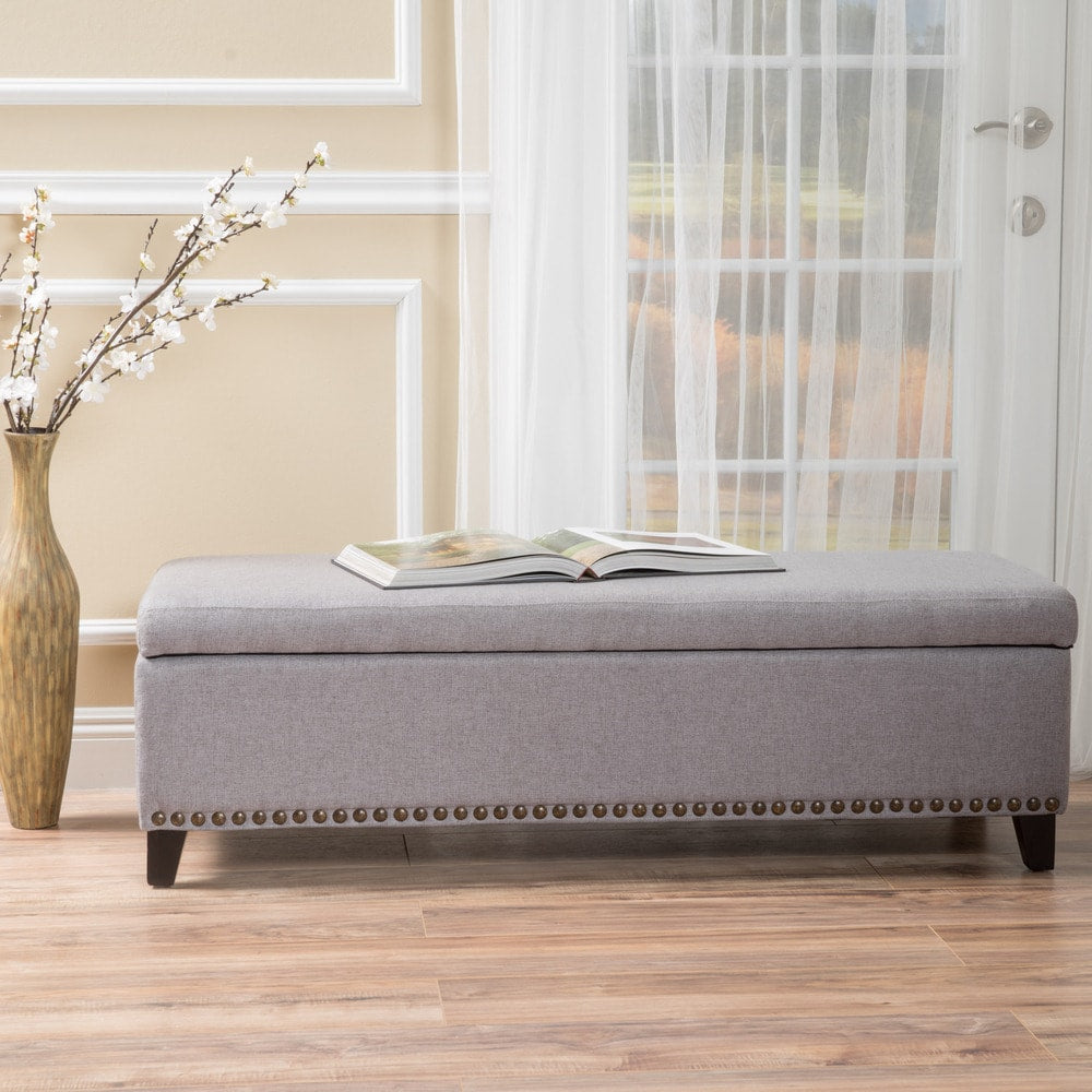 Isra Fabric Storage Ottoman Bench by Christopher Knight Home