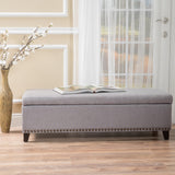 Isra Fabric Storage Ottoman Bench by Christopher Knight Home