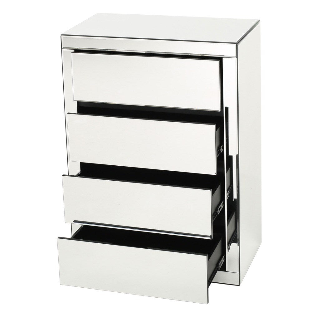 Lada Hardwood 3-drawer Mirrored Cabinet by Christopher Knight Home