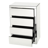 Lada Hardwood 3-drawer Mirrored Cabinet by Christopher Knight Home