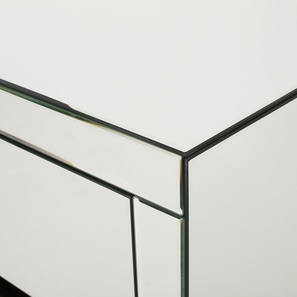 Lada Hardwood 3-drawer Mirrored Cabinet by Christopher Knight Home