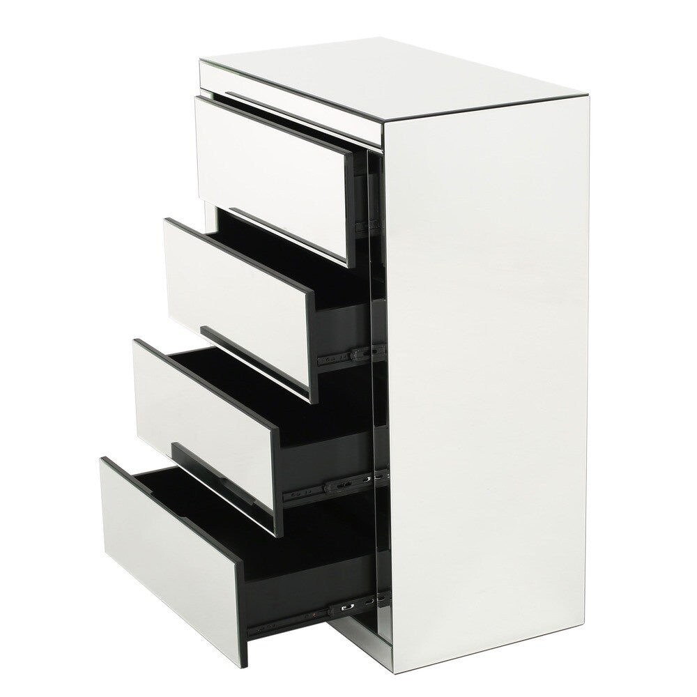 Lada Hardwood 3-drawer Mirrored Cabinet by Christopher Knight Home