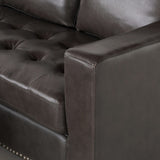 Lincoln Left Facing 3-piece Leather Sectional Sofa Set by Christopher Knight Home