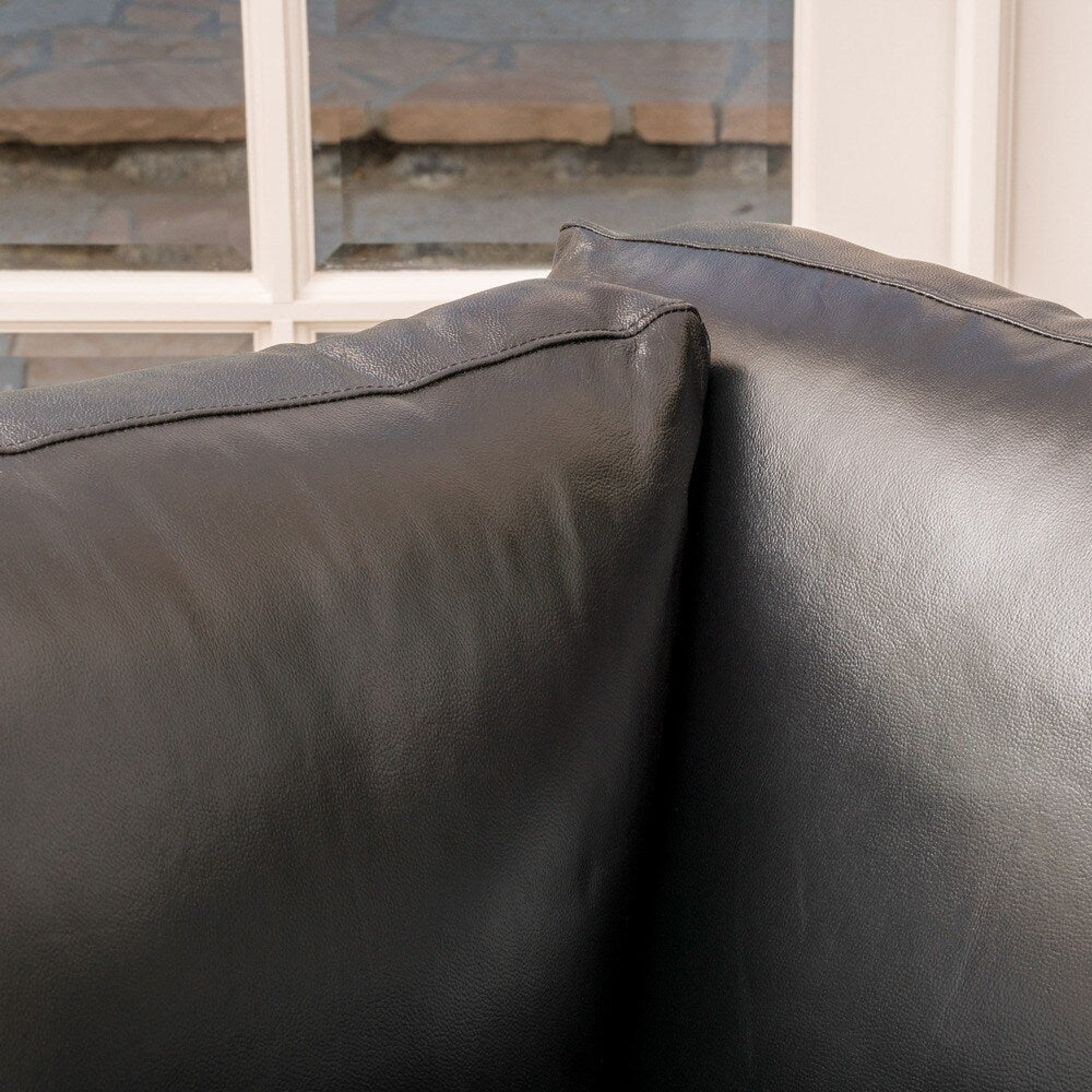Lincoln Left Facing 3-piece Leather Sectional Sofa Set by Christopher Knight Home