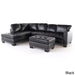 Lincoln Left Facing 3-piece Leather Sectional Sofa Set by Christopher Knight Home
