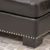 Lincoln Left Facing 3-piece Leather Sectional Sofa Set by Christopher Knight Home