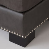 Lincoln Left Facing 3-piece Leather Sectional Sofa Set by Christopher Knight Home