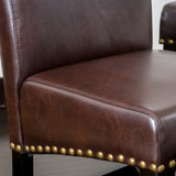 Lisette 41-inch Leather Counter Stool (Set of 2) by Christopher Knight Home