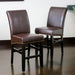 Lisette 41-inch Leather Counter Stool (Set of 2) by Christopher Knight Home
