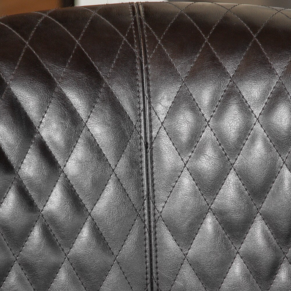 Christopher Knight Home Mia Black Bonded Leather Quilted Club Chair