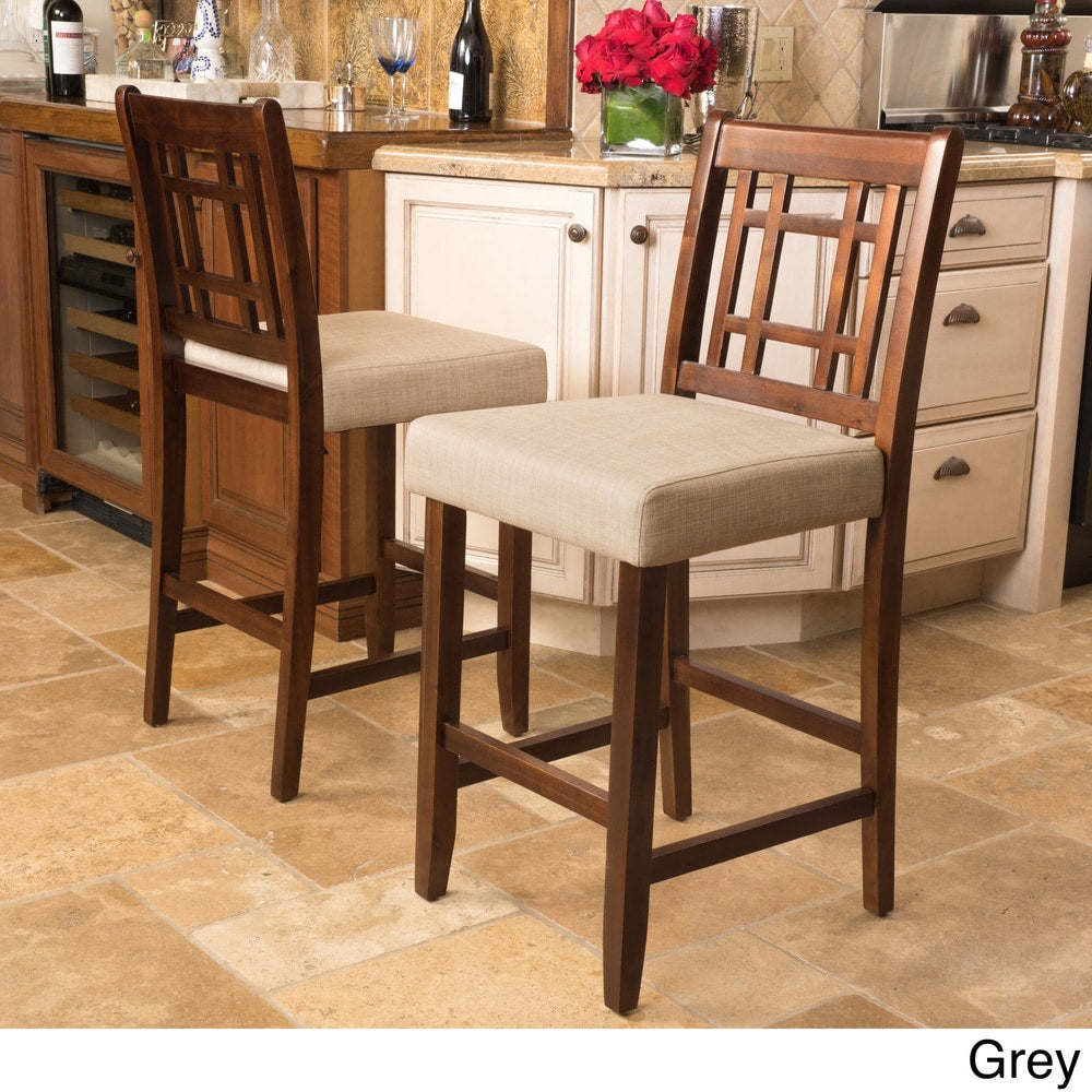 Nadia Acacia 26-inch Wood Counter Stool (Set of 2) by Christopher Knight Home
