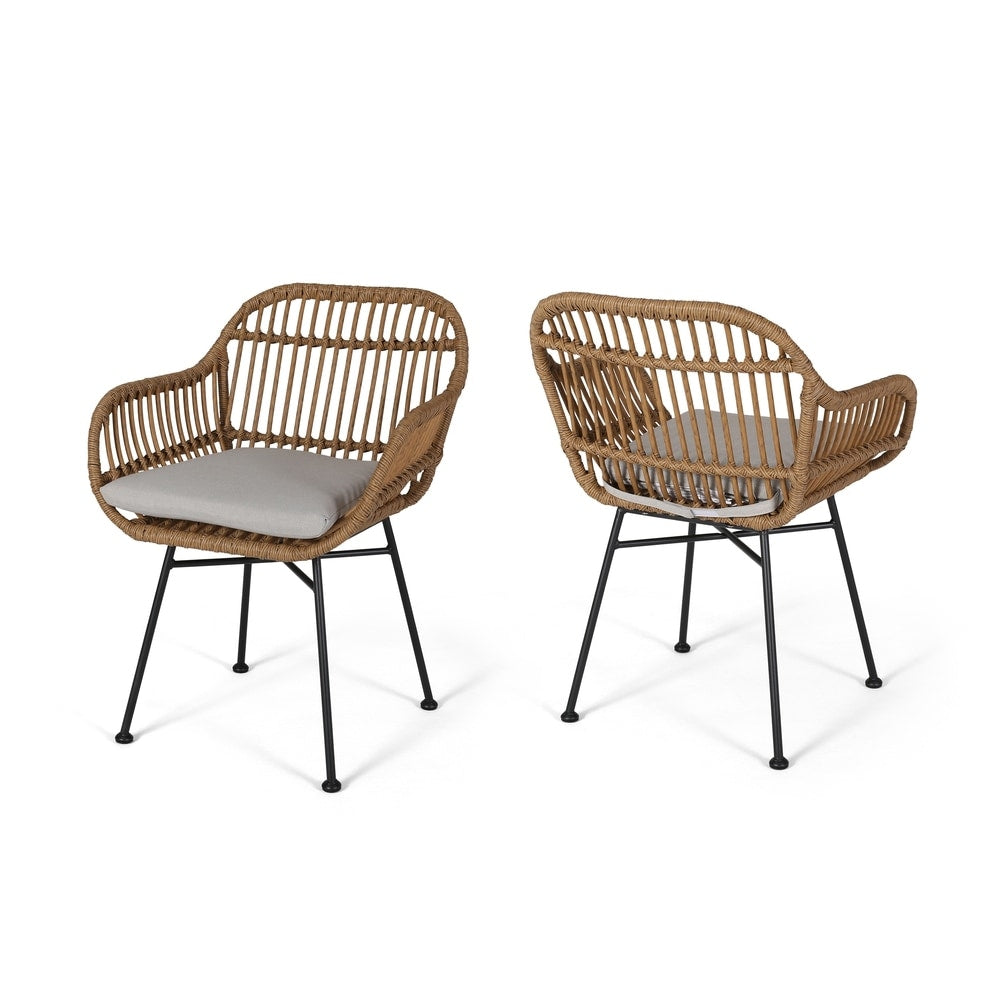 Christopher Knight Home Orlando Woven Faux Rattan Chairs (Set of 2)