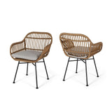 Christopher Knight Home Orlando Woven Faux Rattan Chairs (Set of 2)