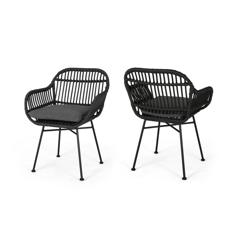 Christopher Knight Home Orlando Woven Faux Rattan Chairs (Set of 2)