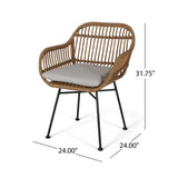 Christopher Knight Home Orlando Woven Faux Rattan Chairs (Set of 2)