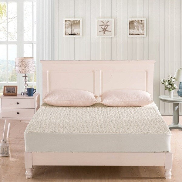 Christopher Knight Home PebbleTex Organic Cotton Waterproof Bed Bug Protector Encasement - White