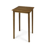 Polaris Outdoor Minimalist Square Acacia Wood Bar Table by Christopher Knight Home - 26.00" L x 26.00" W x 41.00" H