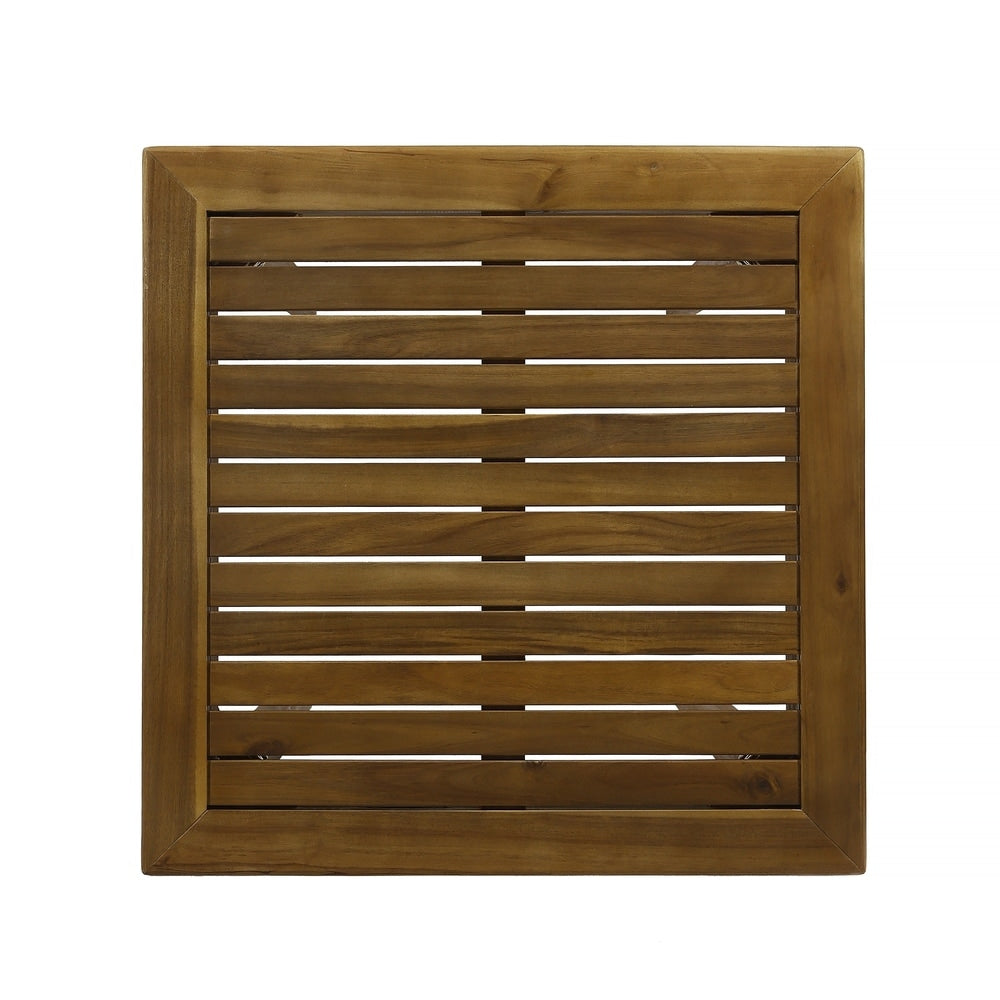 Polaris Outdoor Minimalist Square Acacia Wood Bar Table by Christopher Knight Home - 26.00" L x 26.00" W x 41.00" H