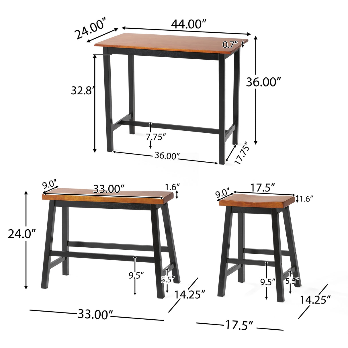 Pomeroy 4-piece Wood Dining Set by Christopher Knight Home