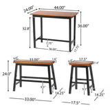 Pomeroy 4-piece Wood Dining Set by Christopher Knight Home