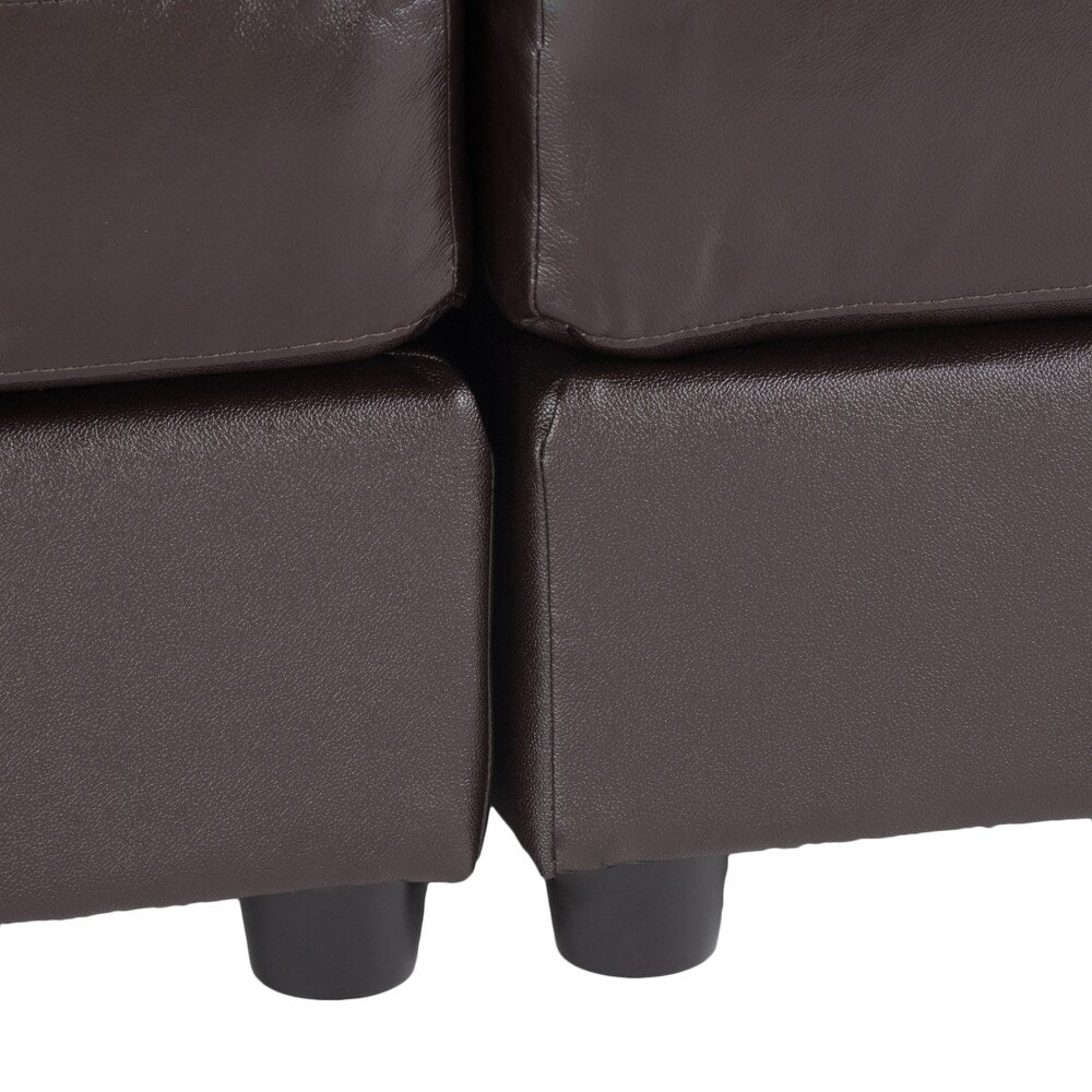 Christopher Knight Home Regen 5-piece Tufted Leather Sectional Sofa Set