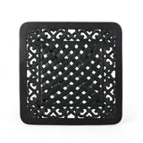 Sunshine Outdoor Cast Aluminum Side Table with Woven Floral Border by Christopher Knight Home