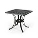 Sunshine Outdoor Cast Aluminum Side Table with Woven Floral Border by Christopher Knight Home