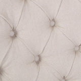 Tafton Tufted Natural Fabric Club Chair by Christopher Knight Home