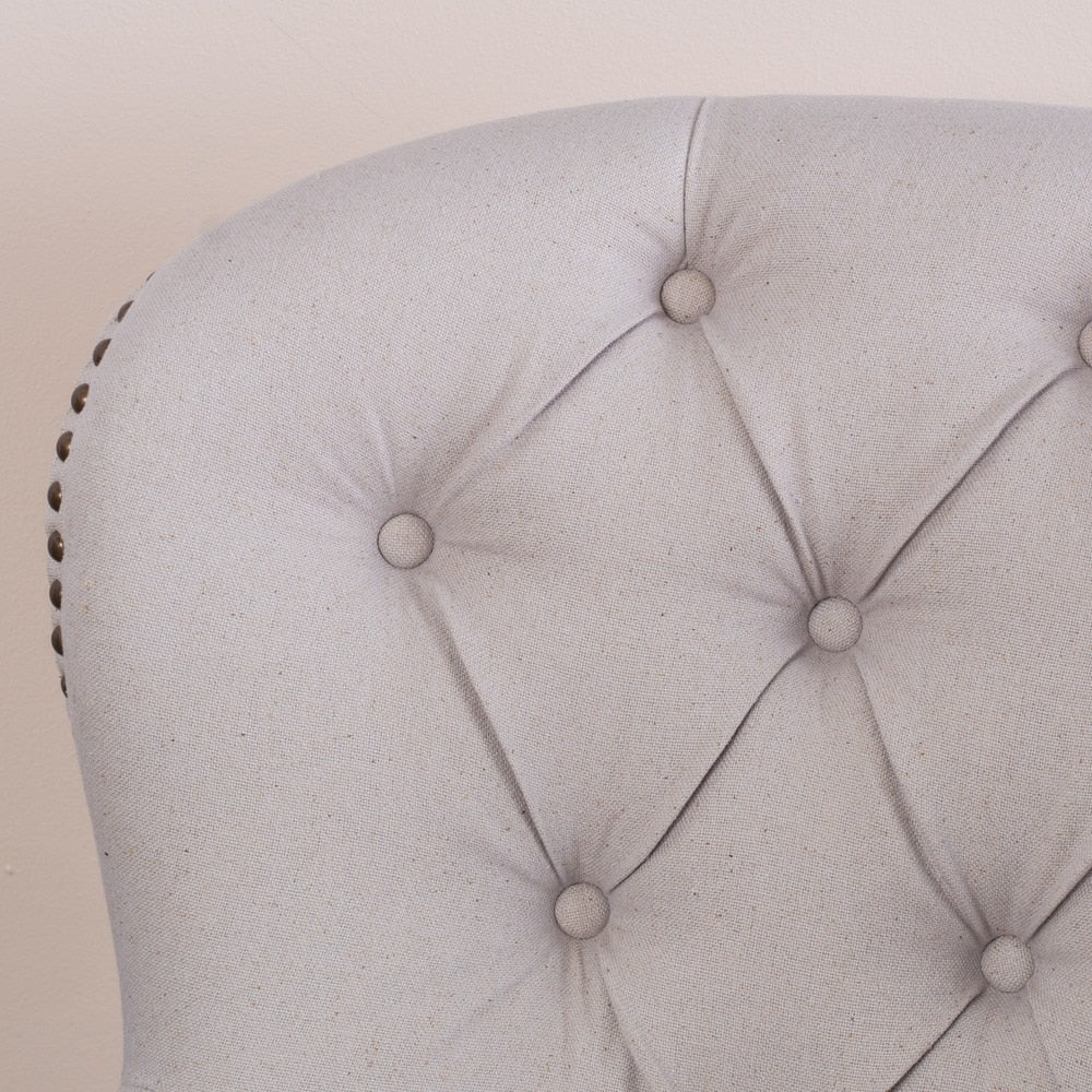 Tafton Tufted Natural Fabric Club Chair by Christopher Knight Home