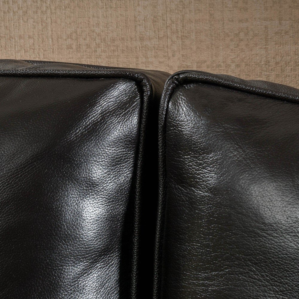 Taro 3-Seat Top Grain Leather Studded Sofa by Christopher Knight Home