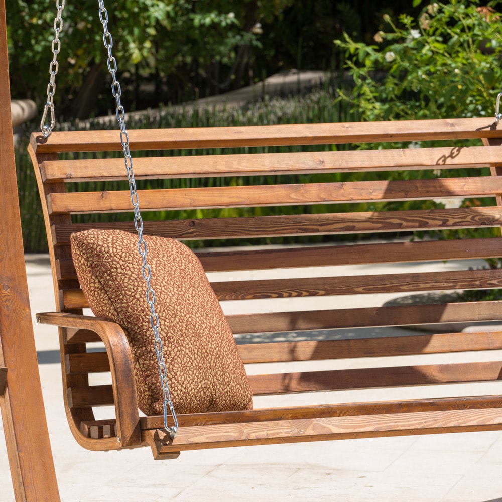 Christopher Knight Home Tulip Outdoor Wood Swinging Loveseat