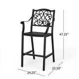 Vallarta Outdoor 28-inch Aluminum Barstool (Set of 2) by Christopher Knight Home