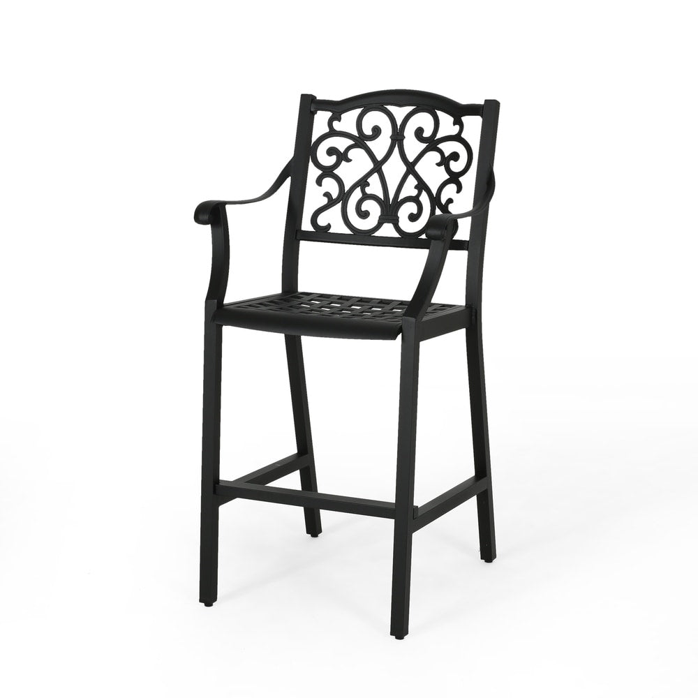 Vallarta Outdoor 28-inch Aluminum Barstool (Set of 2) by Christopher Knight Home