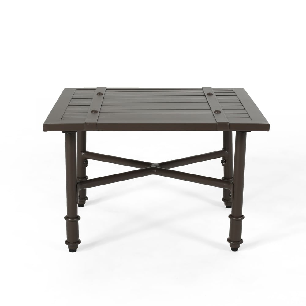 Vienne Outdoor Aluminum Side Table by Christopher Knight Home