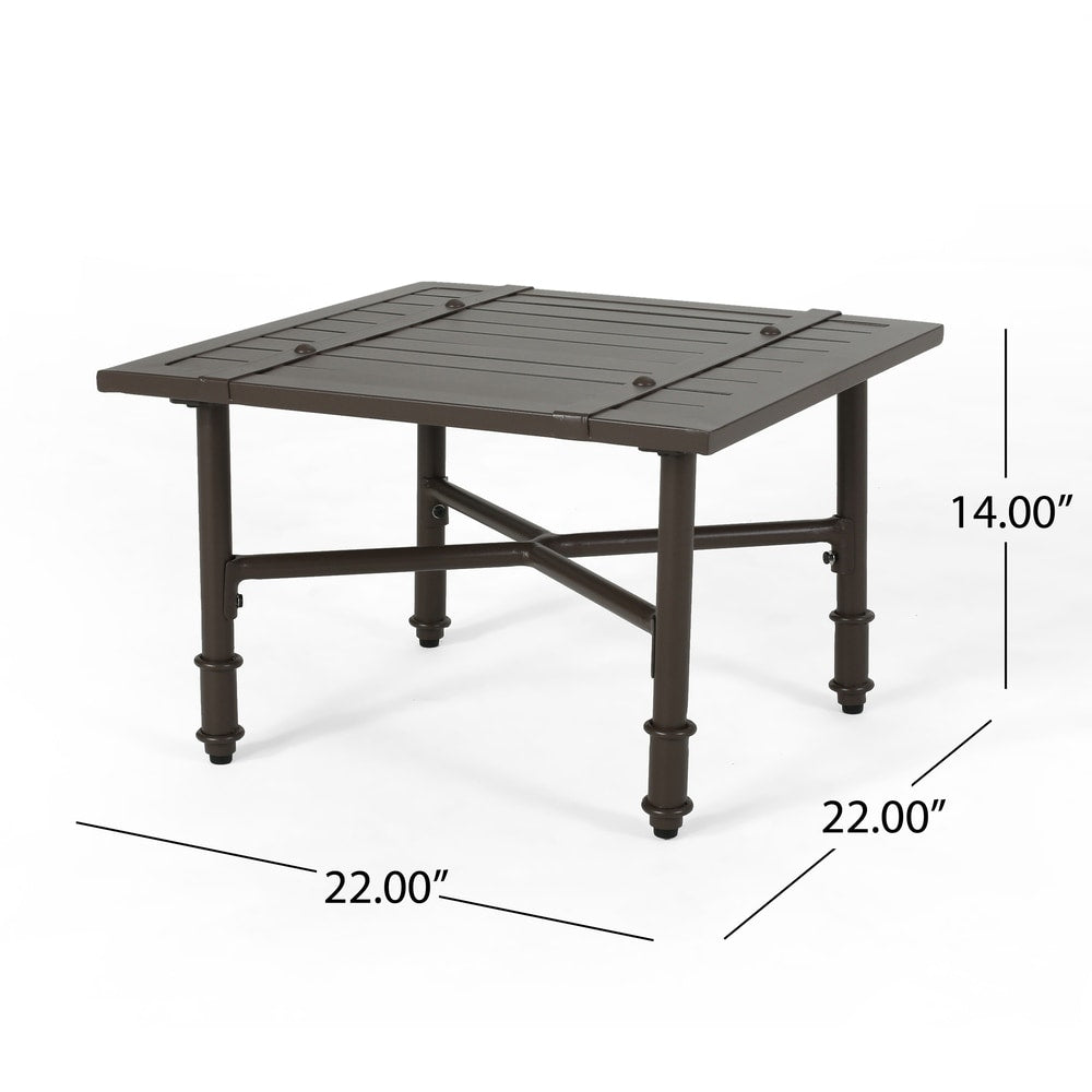 Vienne Outdoor Aluminum Side Table by Christopher Knight Home