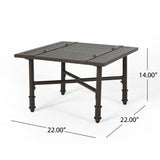 Vienne Outdoor Aluminum Side Table by Christopher Knight Home