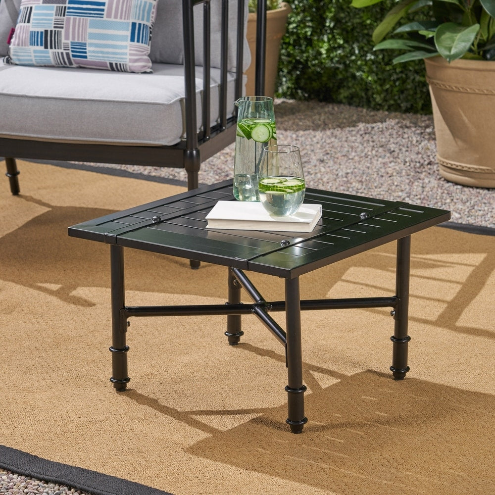 Vienne Outdoor Aluminum Side Table by Christopher Knight Home