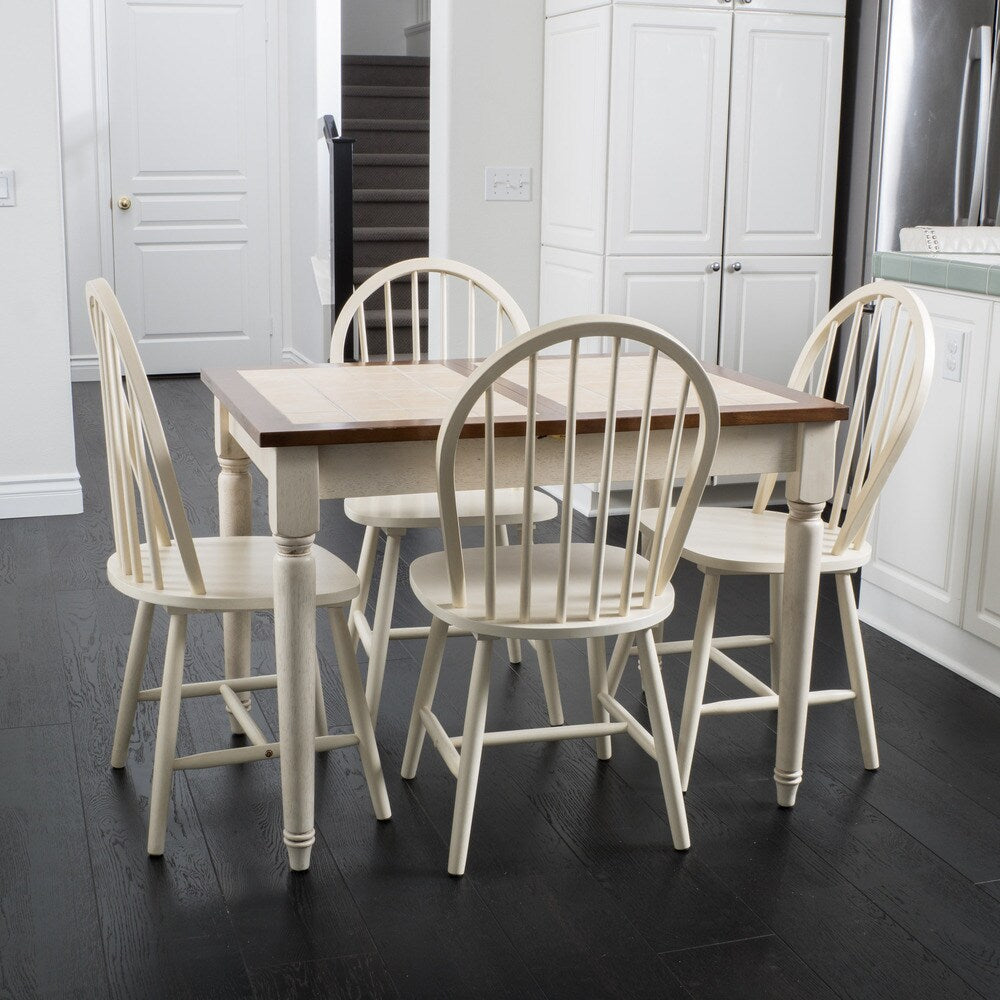 Walnut Creek 5-piece Spindle Wood Dining Set with Leaf Extension by Christopher Knight Home