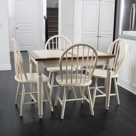 Walnut Creek 5-piece Spindle Wood Dining Set with Leaf Extension by Christopher Knight Home