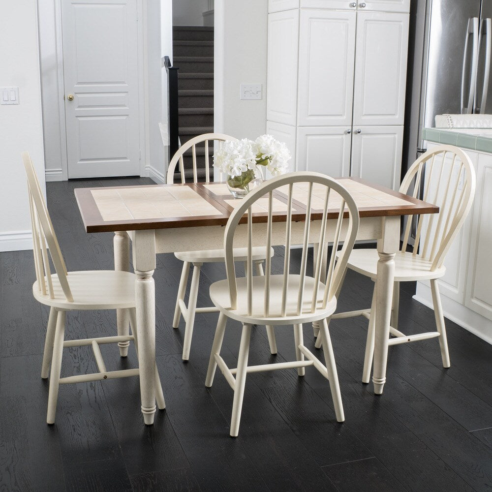 Walnut Creek 5-piece Spindle Wood Dining Set with Leaf Extension by Christopher Knight Home