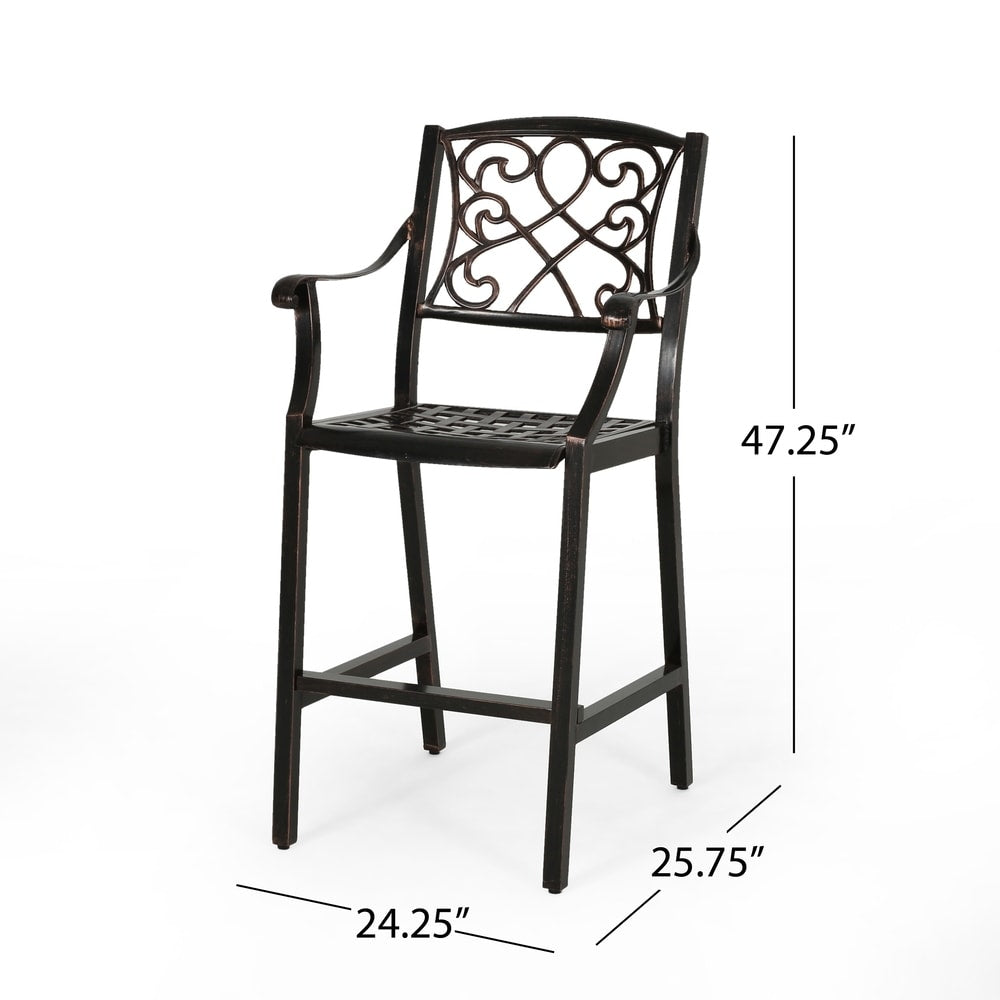 Waterbury Aluminum Barstool (Set of 2) by Christopher Knight Home