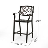 Waterbury Aluminum Barstool (Set of 2) by Christopher Knight Home