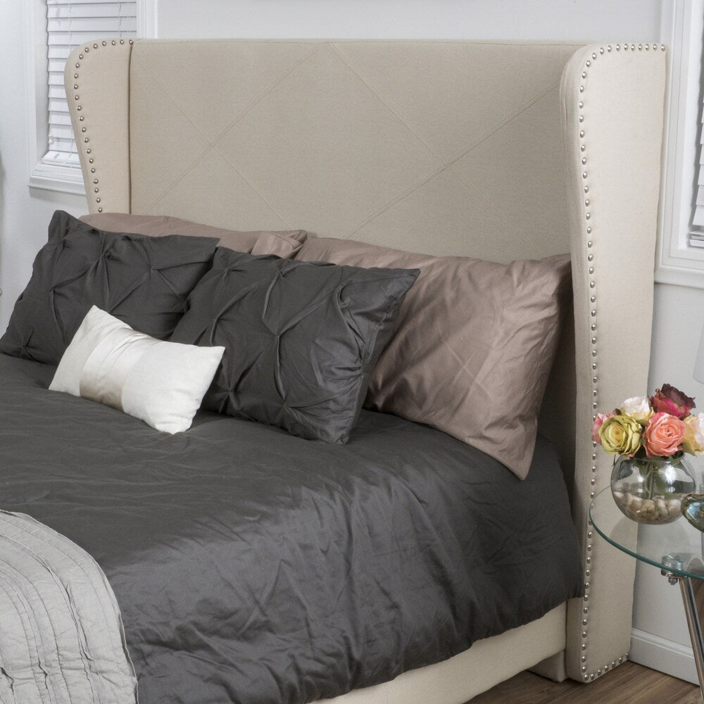 Christopher Knight Home Waterville Fully Upholstered Queen Fabric Wingback Headboard