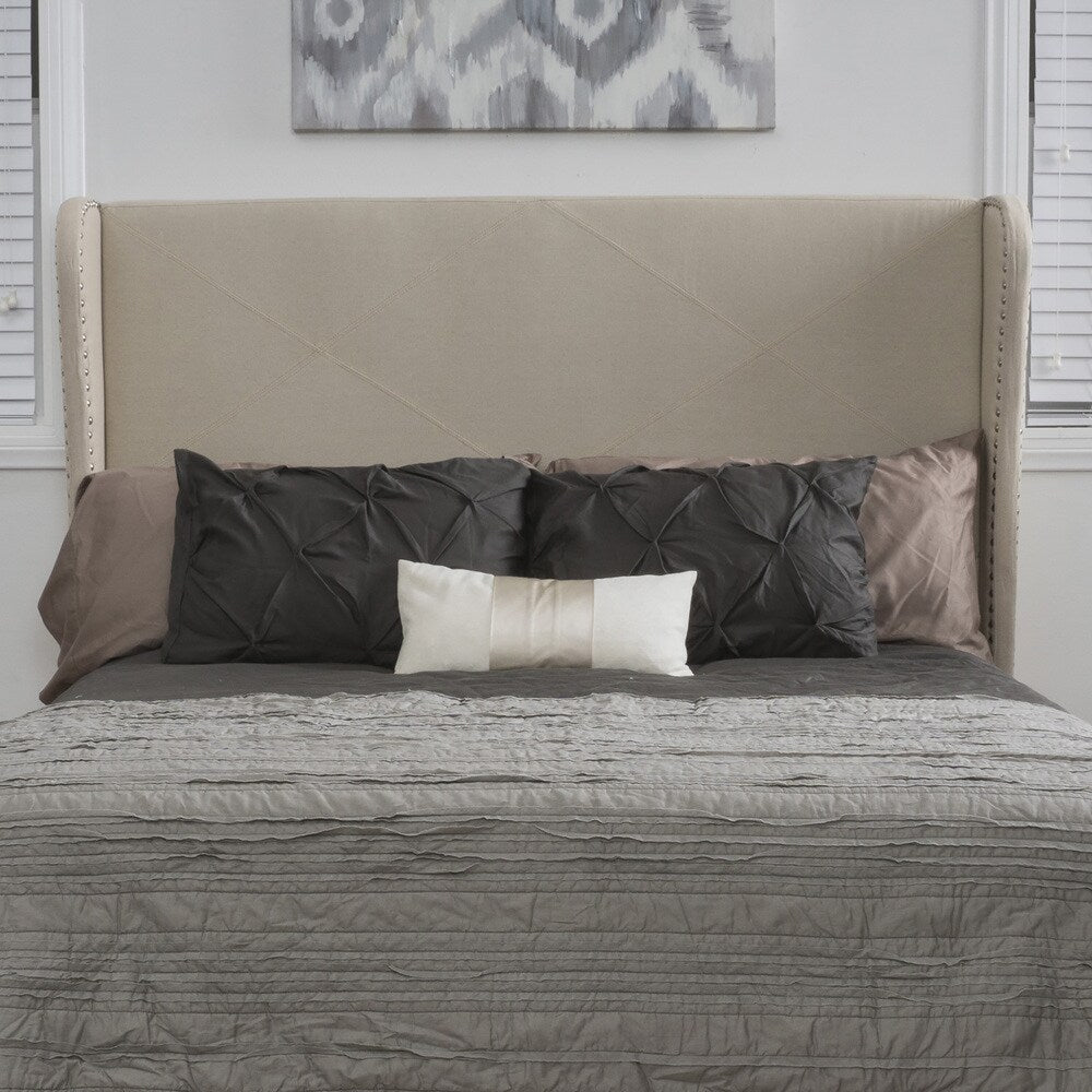 Christopher Knight Home Waterville Fully Upholstered Queen Fabric Wingback Headboard
