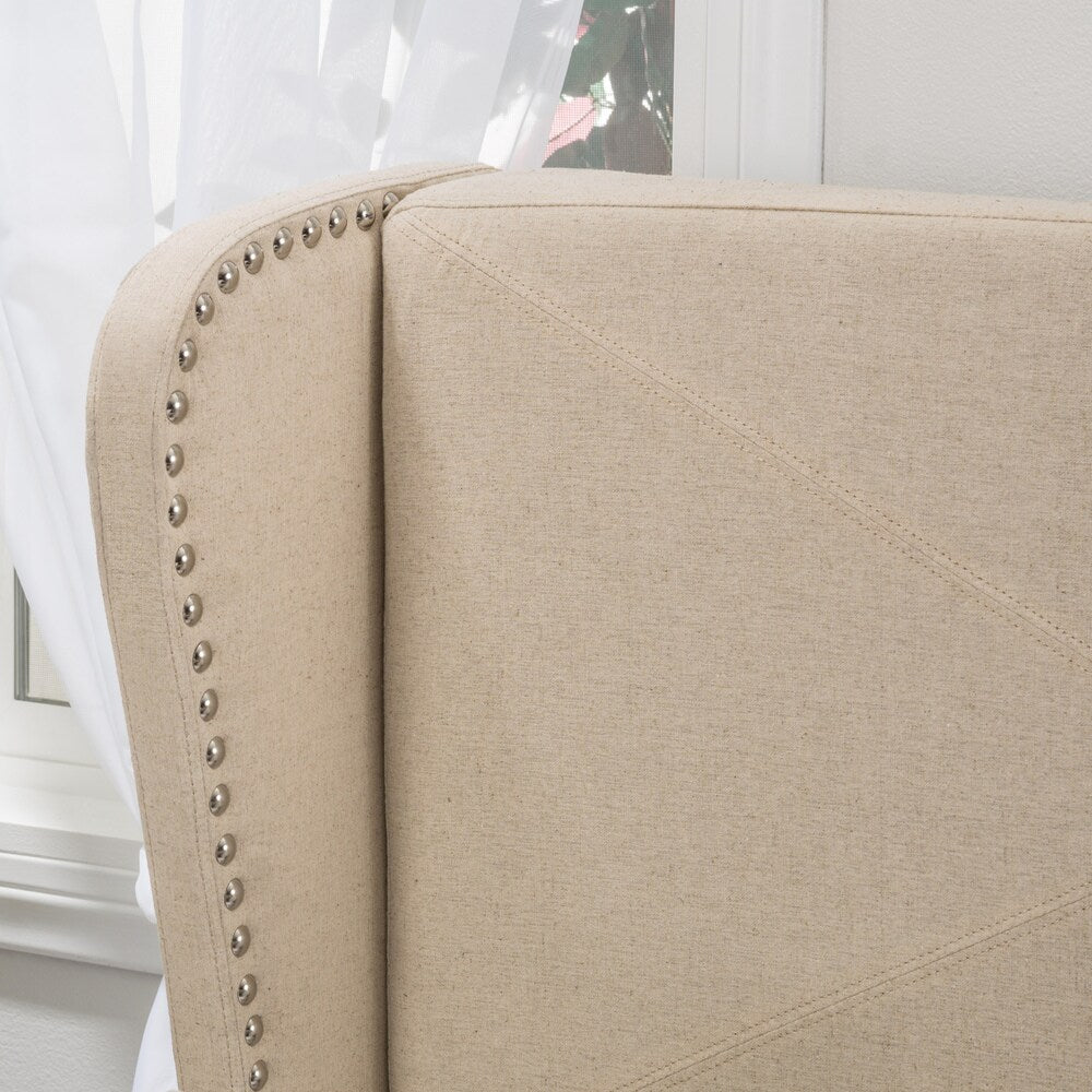 Christopher Knight Home Waterville Fully Upholstered Queen Fabric Wingback Headboard