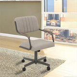 Chromcraft Douglas Caster Dining Chairs in Sea Gray, Gray Finish (Set of 2)